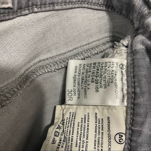 Adriano Goldschmied AG Super Skinny Ankle Gray Jeans 30 - Picture 8 of 12